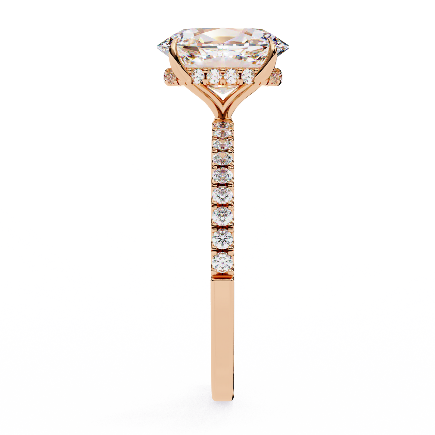 Oval Engagement Ring with Lab Grown Diamond