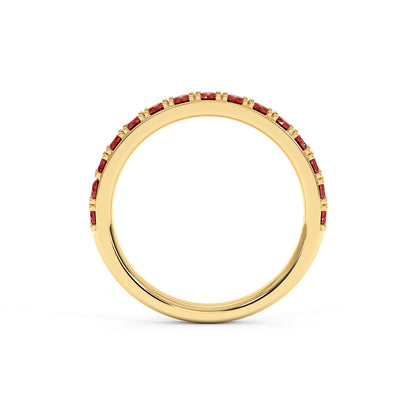 0.75CTW Round Shape Lab-Created Blue Sapphire in 14K Gold Ring