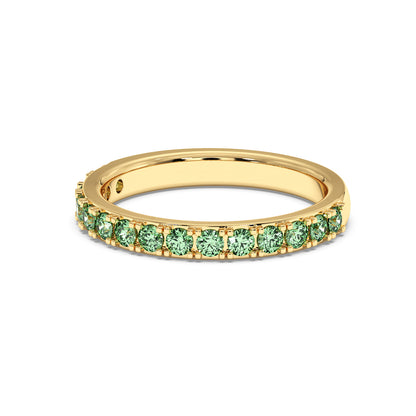 0.75CTW Round Shape Lab-Created Blue Sapphire in 14K Gold Ring