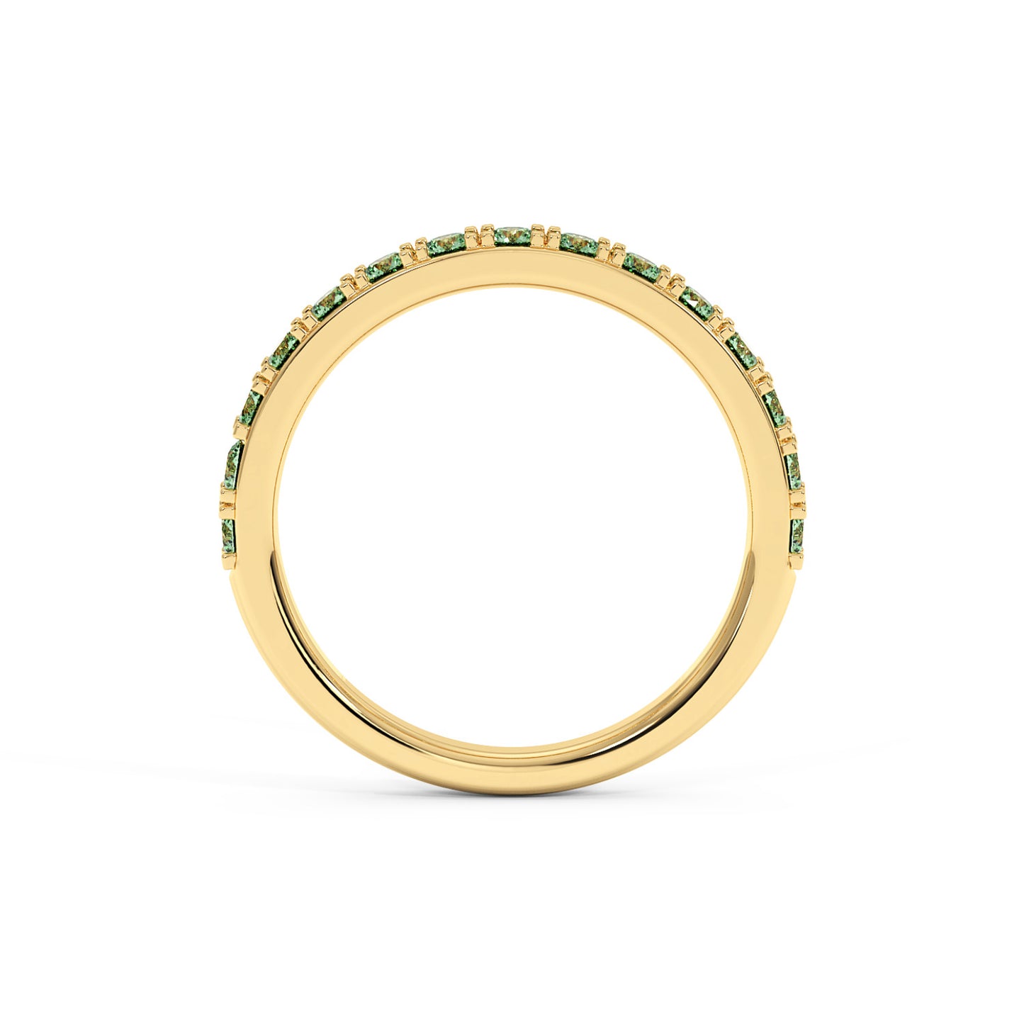 0.75CTW Round Shape Lab-Created Blue Sapphire in 14K Gold Ring