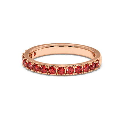 0.75CTW Round Shape Lab-Created Blue Sapphire in 14K Gold Ring