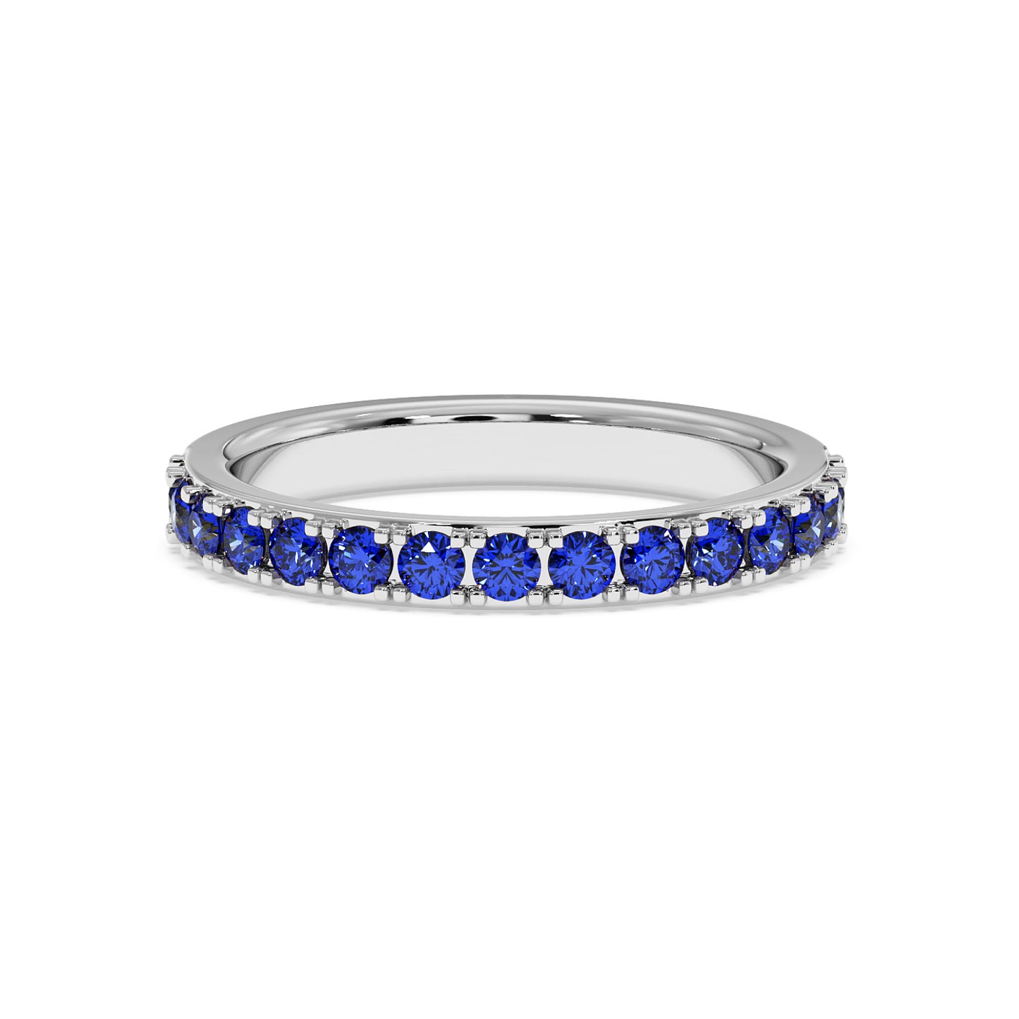 0.75CTW Round Shape Lab-Created Blue Sapphire in 14K Gold Ring