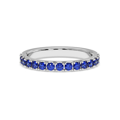 0.75CTW Round Shape Lab-Created Blue Sapphire in 14K Gold Ring