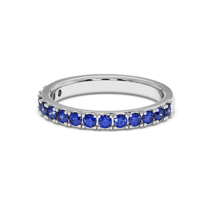 0.75CTW Round Shape Lab-Created Blue Sapphire in 14K Gold Ring