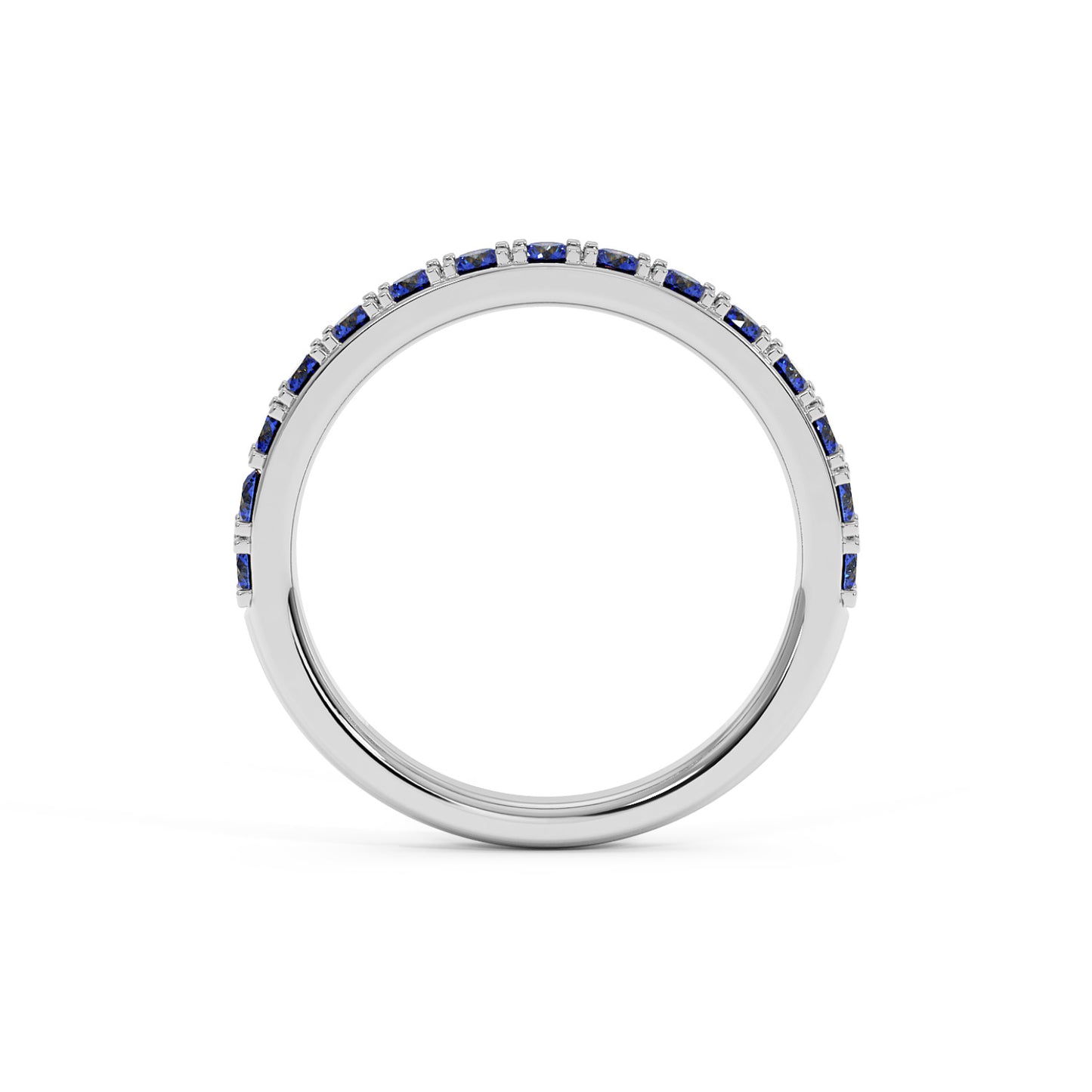 0.75CTW Round Shape Lab-Created Blue Sapphire in 14K Gold Ring