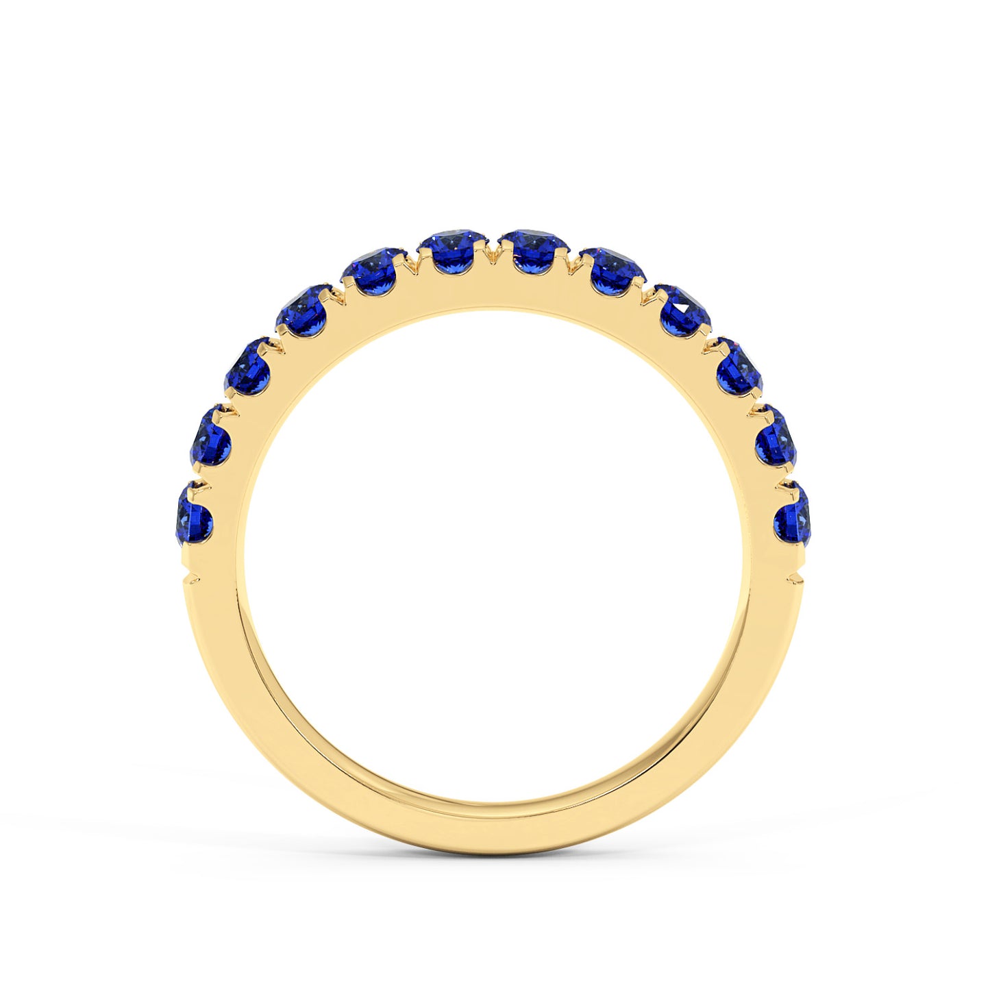 1CTW Round Shape Lab-Created Red Ruby in 14K Gold Ring