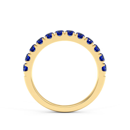 1CTW Round Shape Lab-Created Red Ruby in 14K Gold Ring