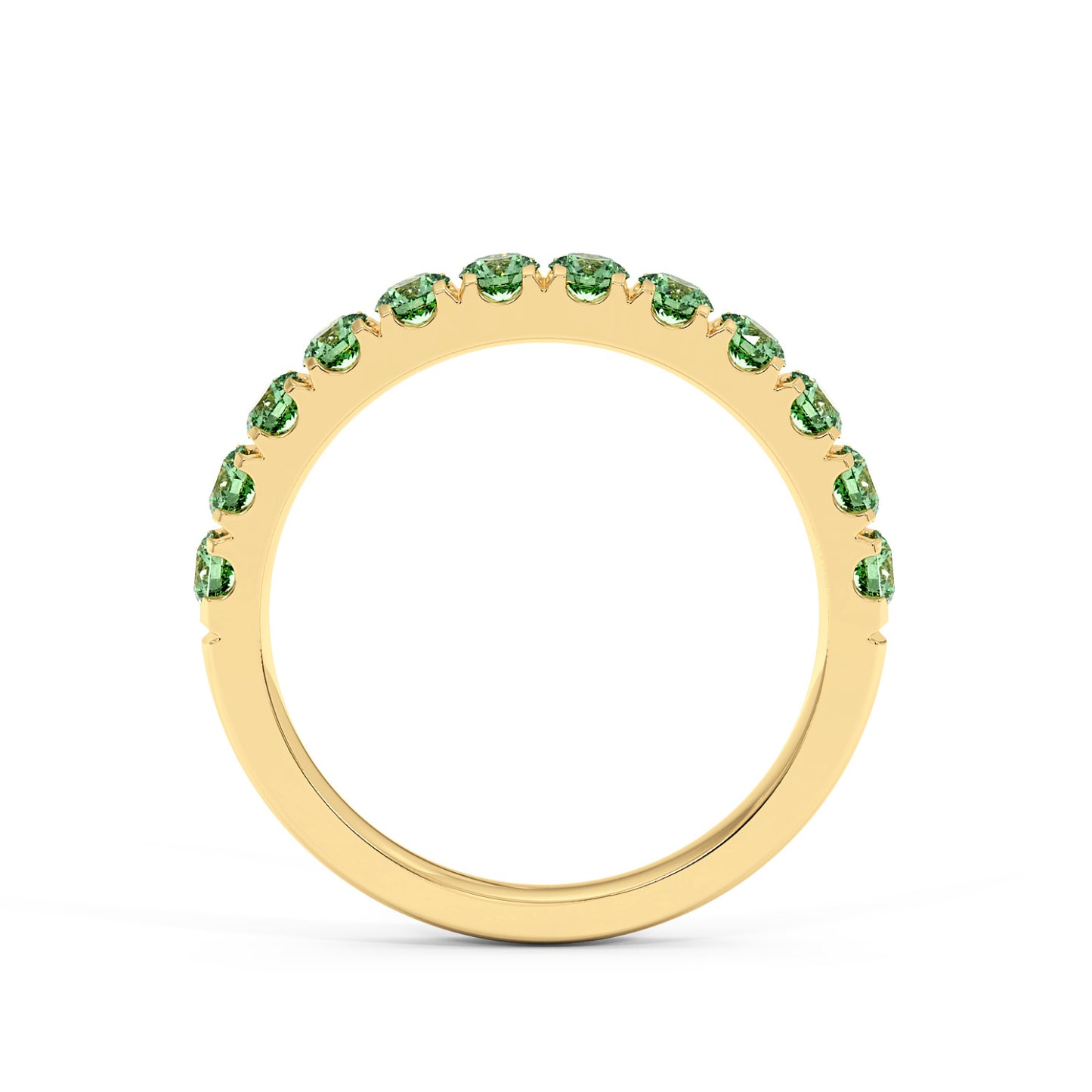 1CTW Round Shape Lab-Created Red Ruby in 14K Gold Ring