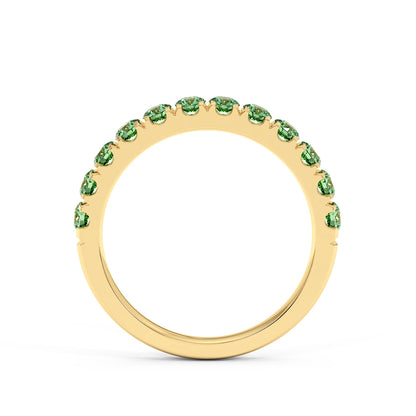 1CTW Round Shape Lab-Created Red Ruby in 14K Gold Ring