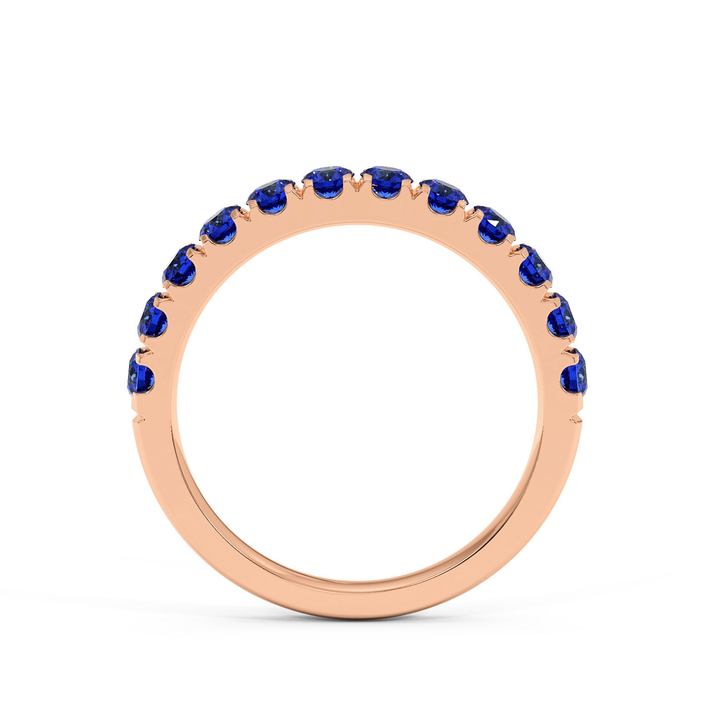 1CTW Round Shape Lab-Created Red Ruby in 14K Gold Ring