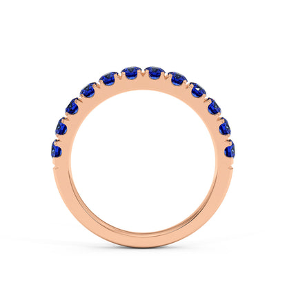 1CTW Round Shape Lab-Created Red Ruby in 14K Gold Ring