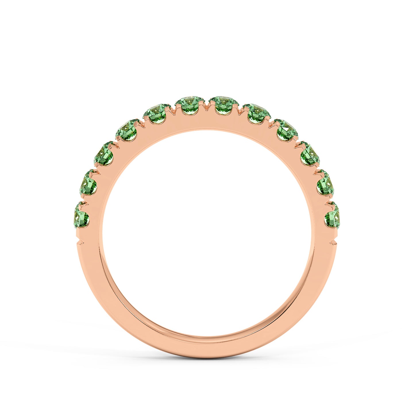 1CTW Round Shape Lab-Created Red Ruby in 14K Gold Ring