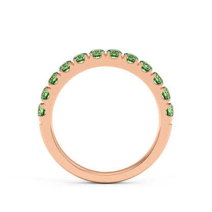 1CTW Round Shape Lab-Created Red Ruby in 14K Gold Ring