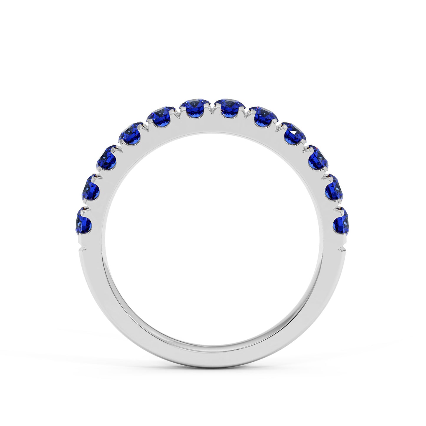 1CTW Round Shape Lab-Created Red Ruby in 14K Gold Ring