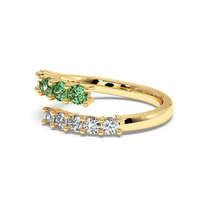 0.75CTW Round Shape Lab-Created Blue Sapphire in 14K Gold Ring