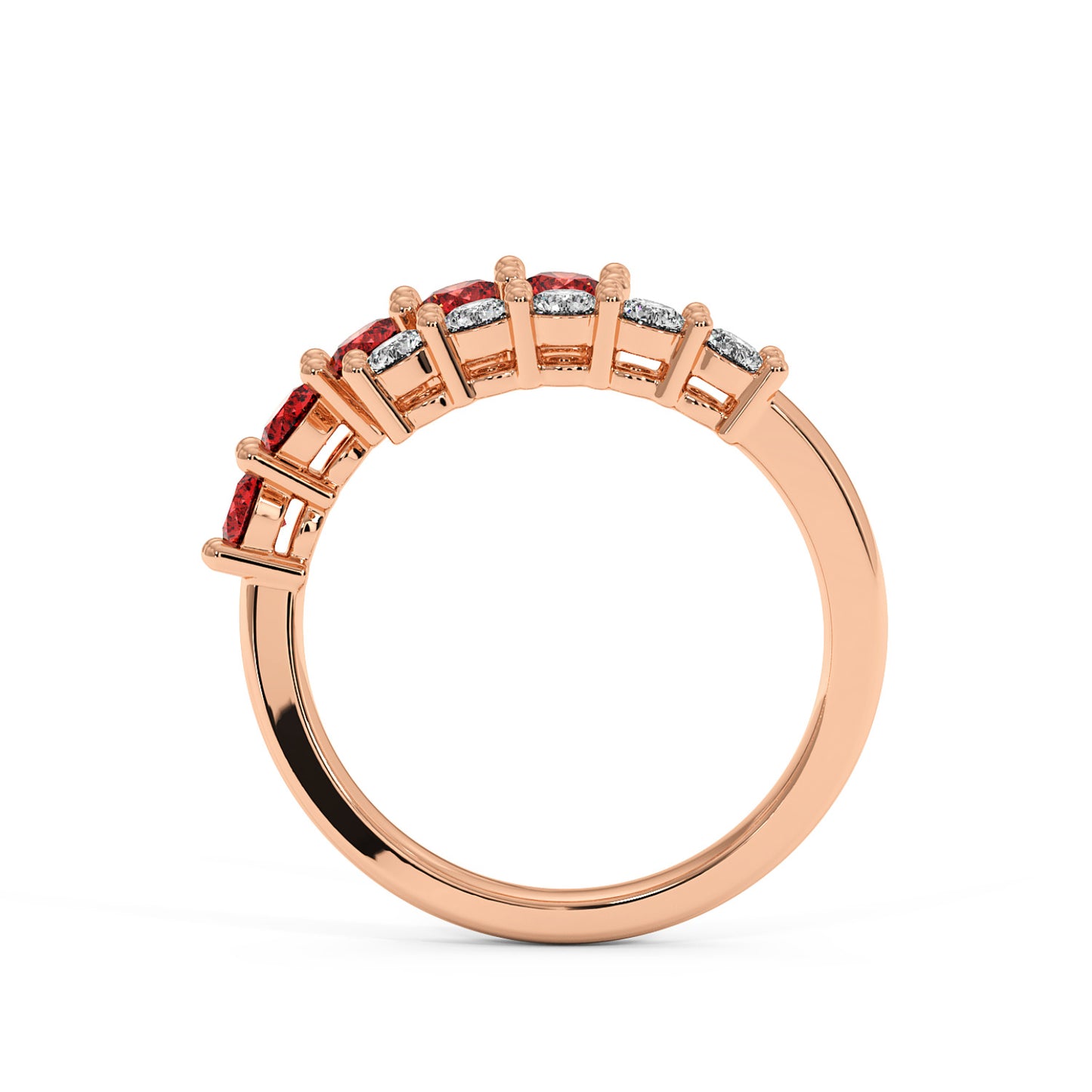 0.75CTW Round Shape Lab-Created Blue Sapphire in 14K Gold Ring