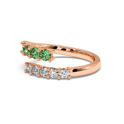 0.75CTW Round Shape Lab-Created Blue Sapphire in 14K Gold Ring