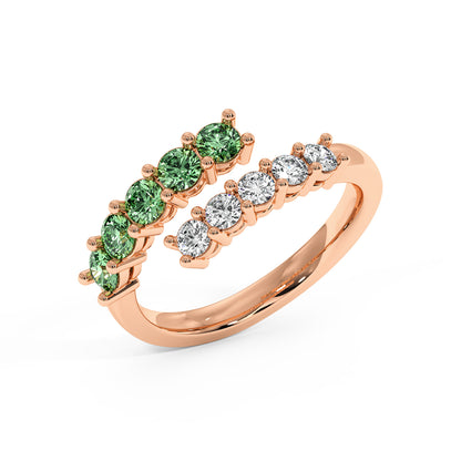 0.75CTW Round Shape Lab-Created Blue Sapphire in 14K Gold Ring