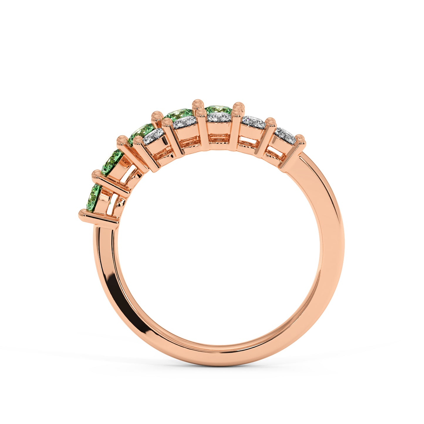 0.75CTW Round Shape Lab-Created Blue Sapphire in 14K Gold Ring