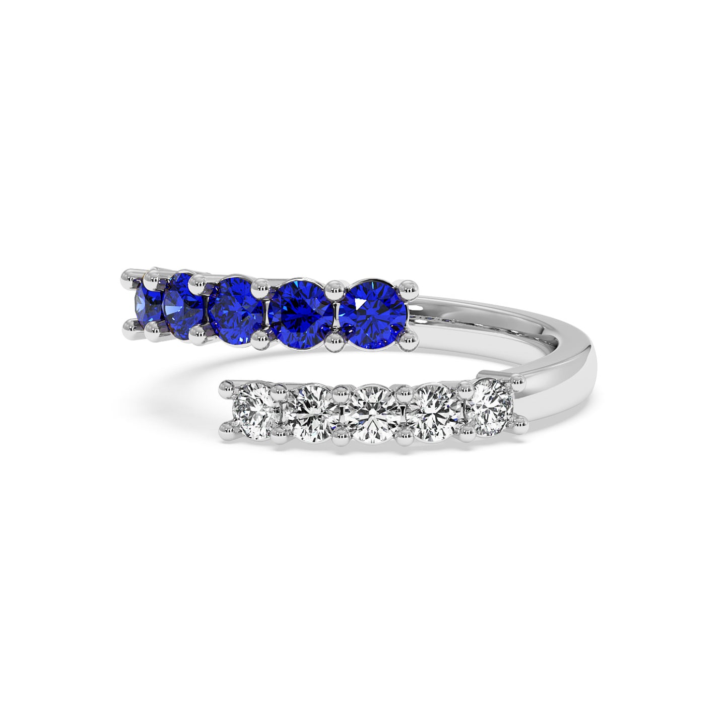 0.75CTW Round Shape Lab-Created Blue Sapphire in 14K Gold Ring