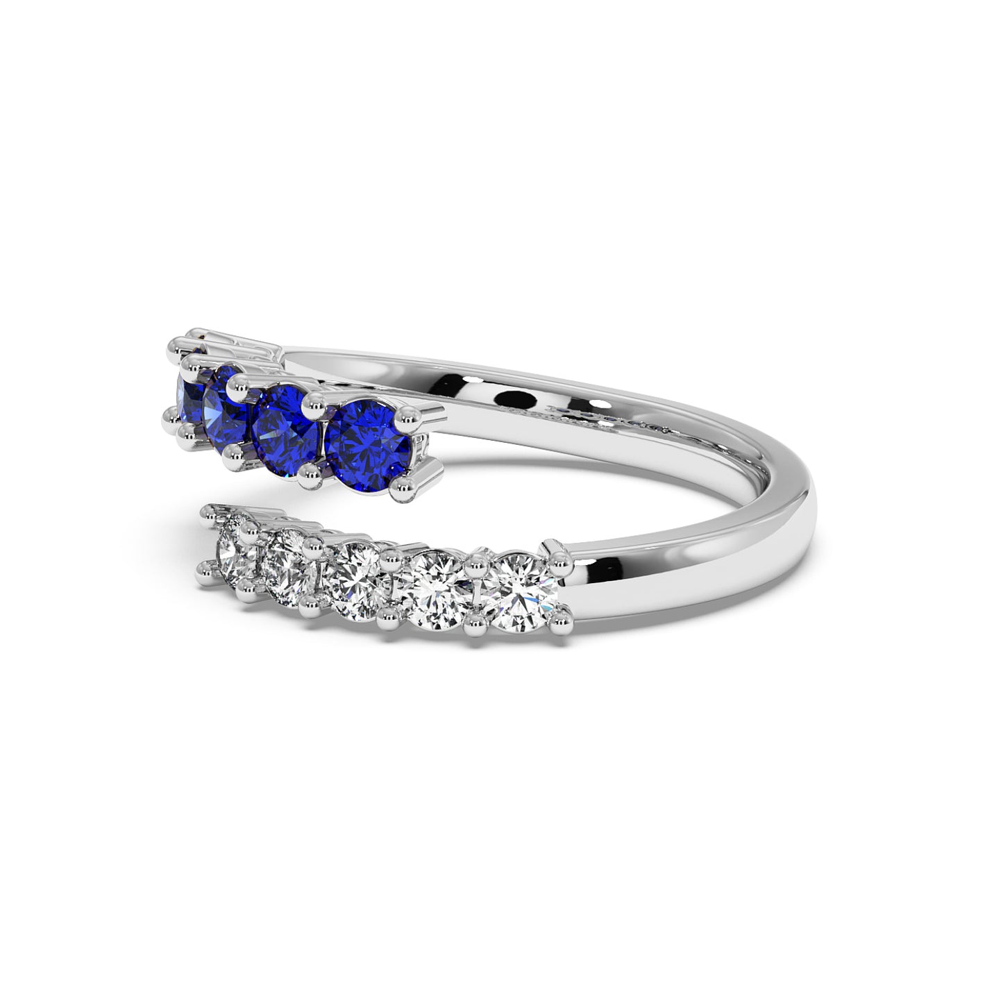 0.75CTW Round Shape Lab-Created Blue Sapphire in 14K Gold Ring