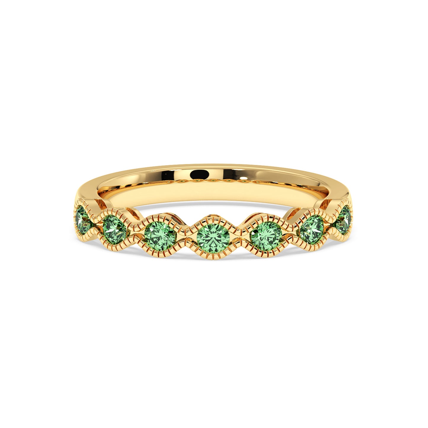 0.50CTW Round Shape Lab-Created Blue Sapphire in 14K Gold Ring