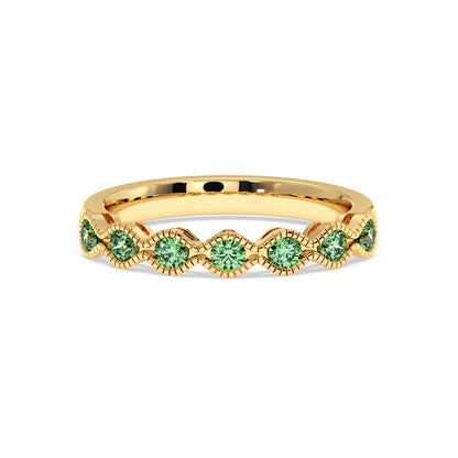 0.50CTW Round Shape Lab-Created Blue Sapphire in 14K Gold Ring