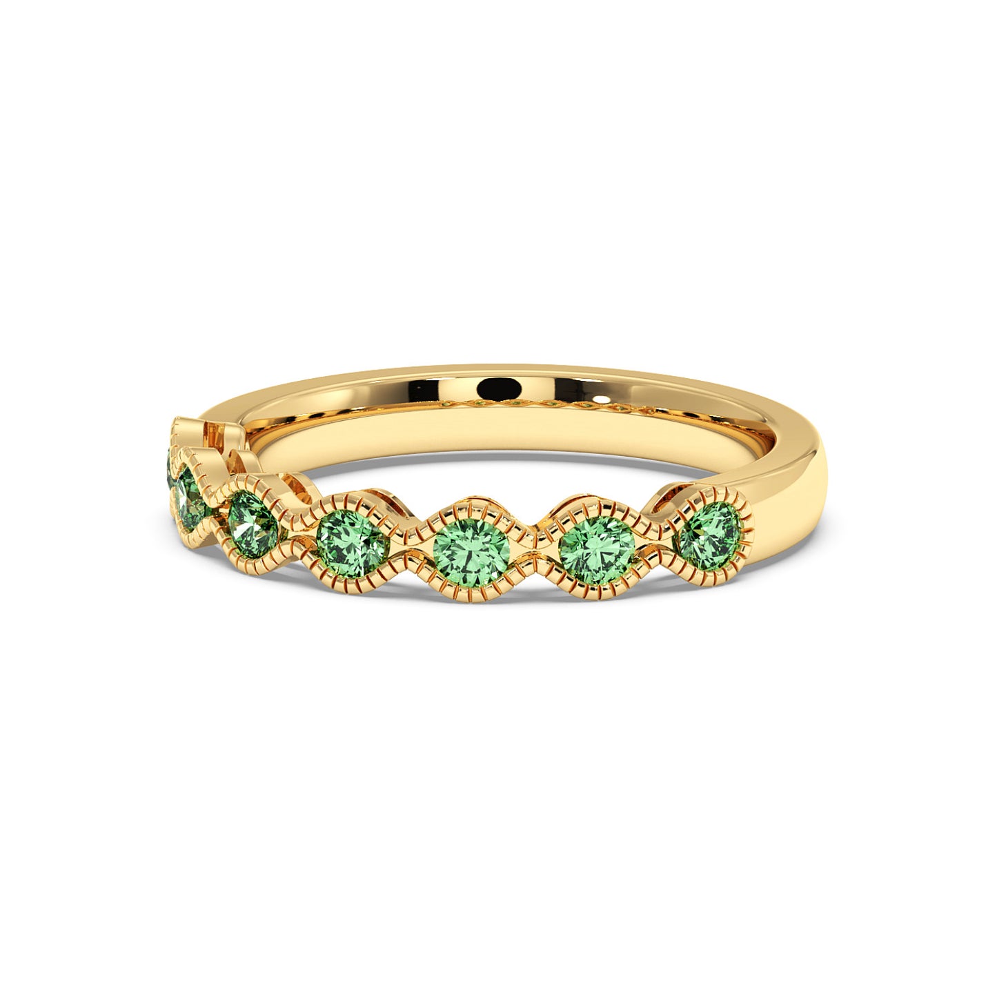 0.50CTW Round Shape Lab-Created Blue Sapphire in 14K Gold Ring