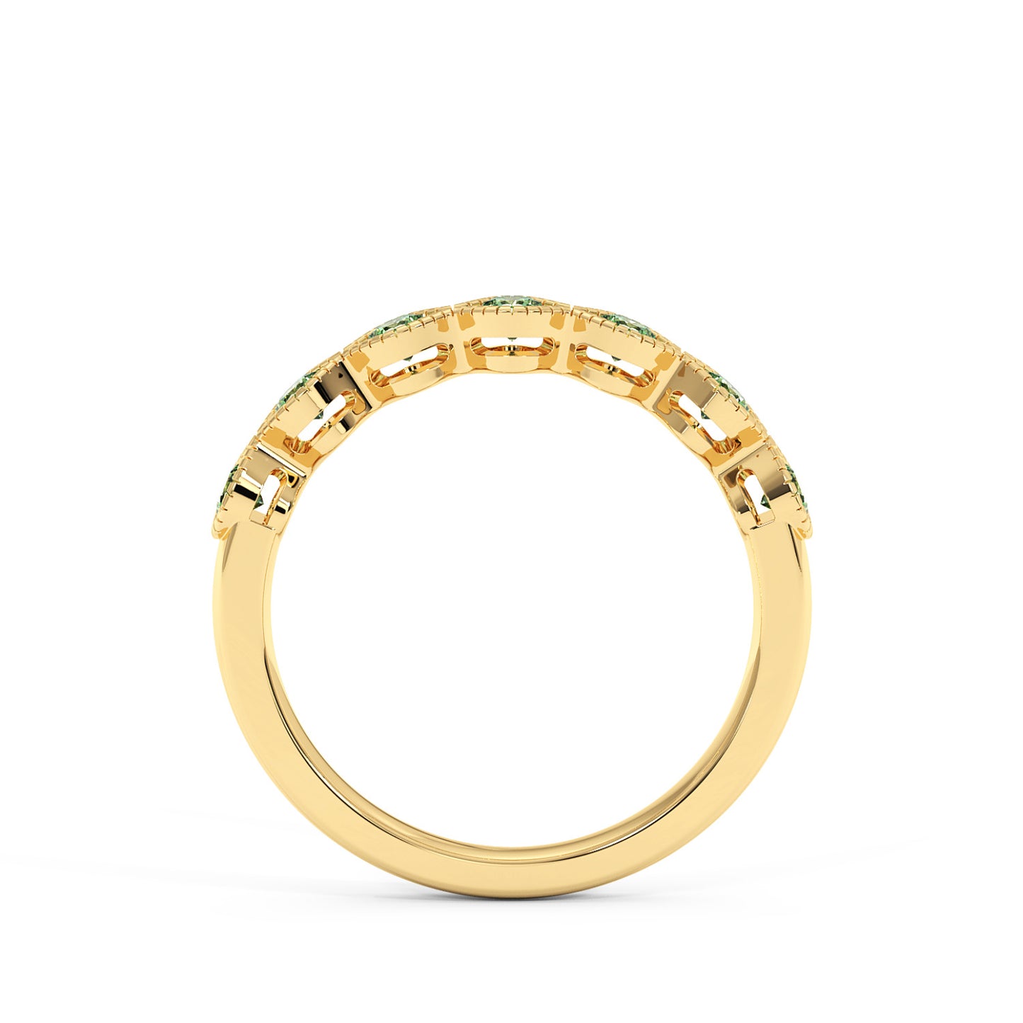 0.50CTW Round Shape Lab-Created Blue Sapphire in 14K Gold Ring