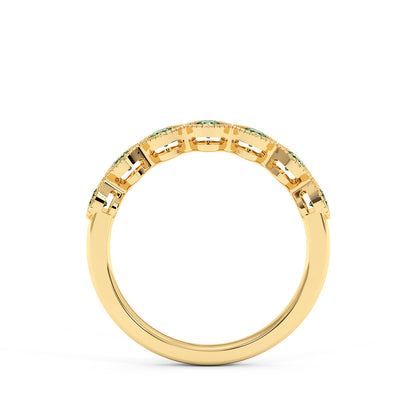 0.50CTW Round Shape Lab-Created Blue Sapphire in 14K Gold Ring