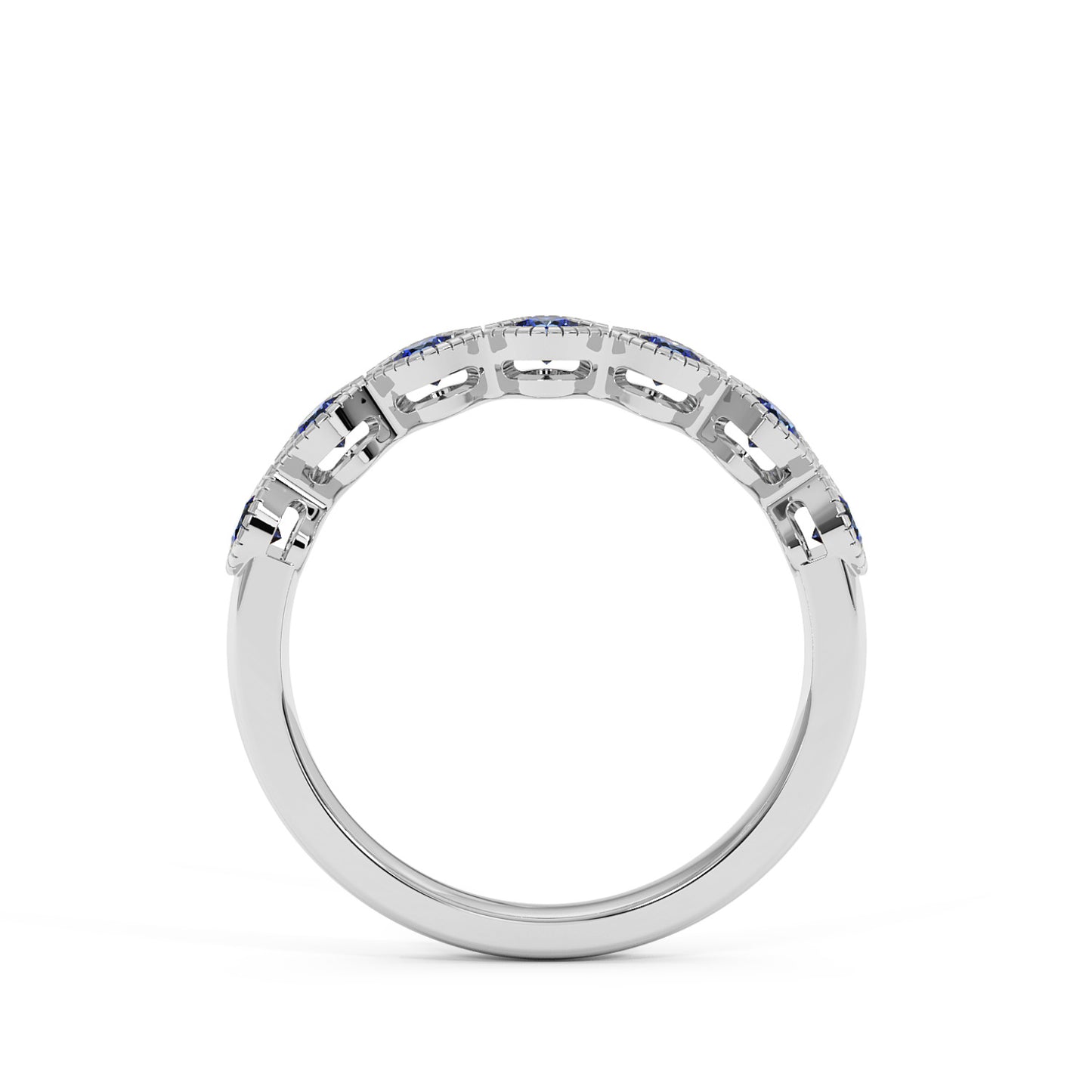 0.50CTW Round Shape Lab-Created Blue Sapphire in 14K Gold Ring