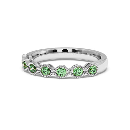 0.50CTW Round Shape Lab-Created Blue Sapphire in 14K Gold Ring