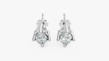Marquise Shape Lab Grown Diamond 4-prong Push-Back Studs in 10K / 14K Gold