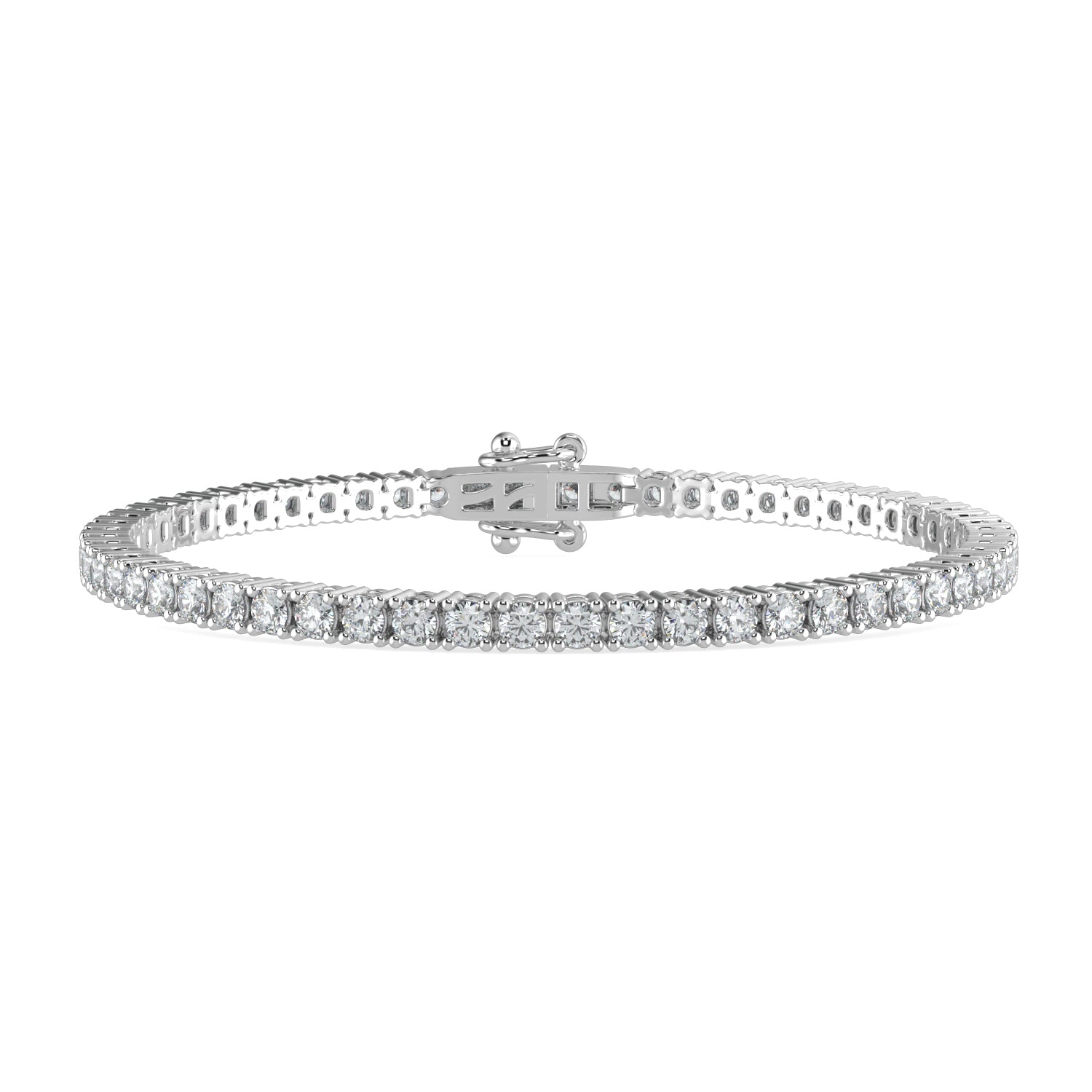 Natural Diamond 10 Carat Tennis Bracelet Round Cut F-G/VS-SI 14k White Gold  | eBay