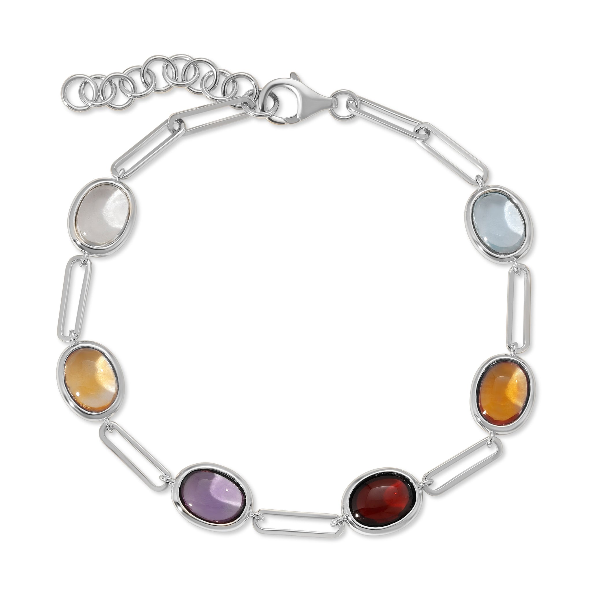 Oval Candy Paperclip Bracelet