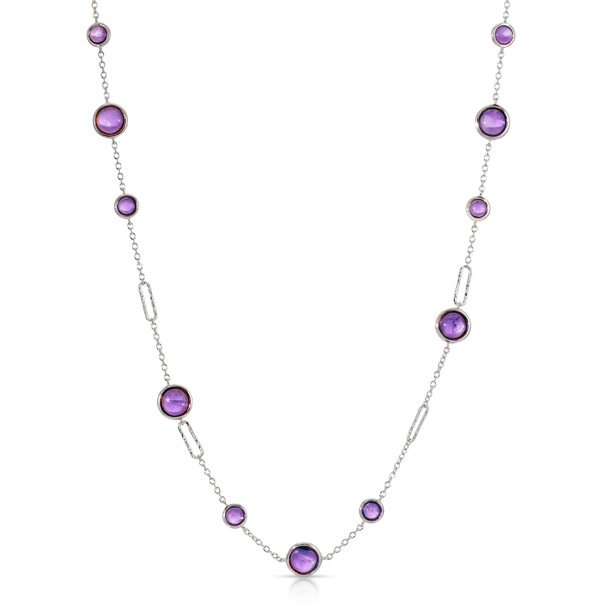 Color Candy Collection Necklace with 11 Round Shape Gold Plated Silver