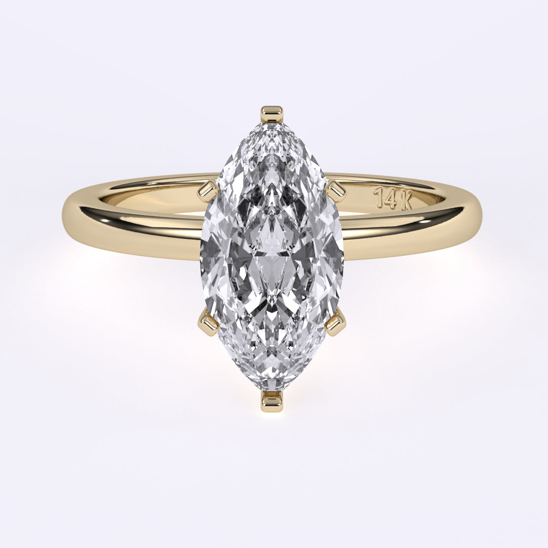 0.75 Natural Diamond G-H Color I1 Clarity Perfect Design Marquise Shape Solitaire Engagement Diamond Ring